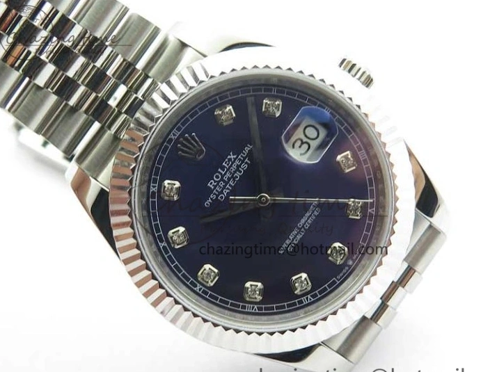 0101 EasyCare DateJust 41mm 126334 SS BP Maker 1:1 Best Edition New Version Blue Crystal Dial on Jubilee Bracelet 3022